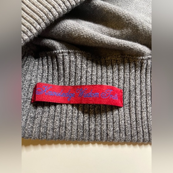 NWT Robert Graham Men Sweater XL Grey Quarter Zip Knit Draco $198 Golf Casual - Picture 6 of 10